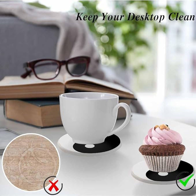 Black and White Yin Yang Ceramic Coasters Absorbent Drink Coasters Round Ceramic Table Coasters Set Decorative Coffee Cup Beverage Coasters Wine Beer Bar Coasters 2 Pack