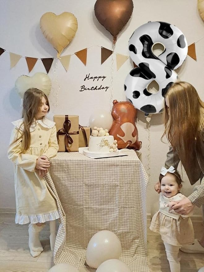 Balloon Numbers 40 Inch 5 Ballon for 5th Birthday Decorations, 15 25 35 50 Big White Black Number Balloons for Wedding Photo Shoot Party Decor