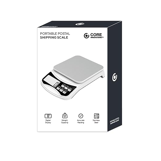Core Innovations Digital Kitchen Food Scale, High Precision Food Weight Scale with Tare Function, LCD Display, Multi-Unit G/oz/lb/ML, Compact Scale for Cooking, Baking, Meal Prep & Portion Control