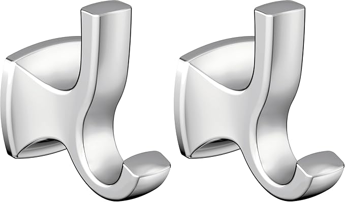 Moen YB5103CH Voss Double Robe Hook, Chrome (Pack of 2)