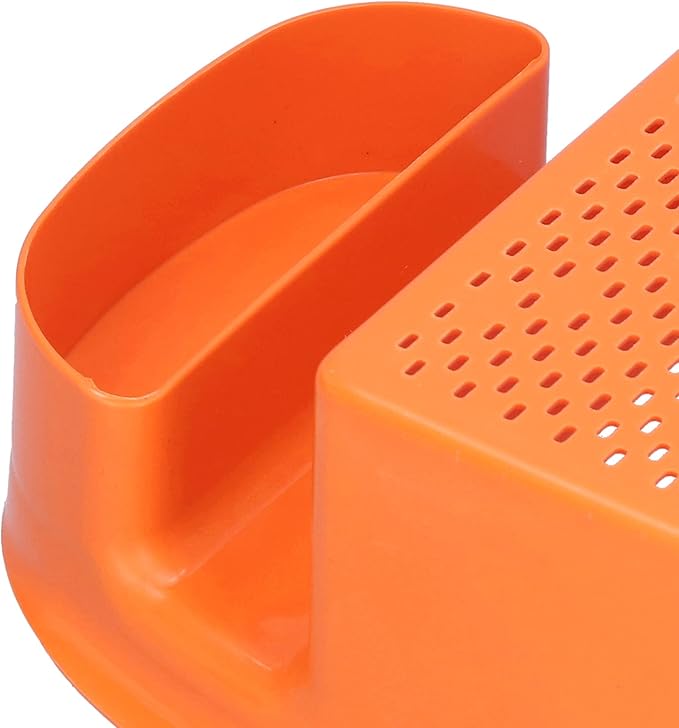 Drain Basket, Vegetable Strainers Sink Drain Rack Fruit Drainer 3X8.3 Inch Vegetable Washing Basket for Toilet for Kitchen for Sinks for Bathroom(orange)