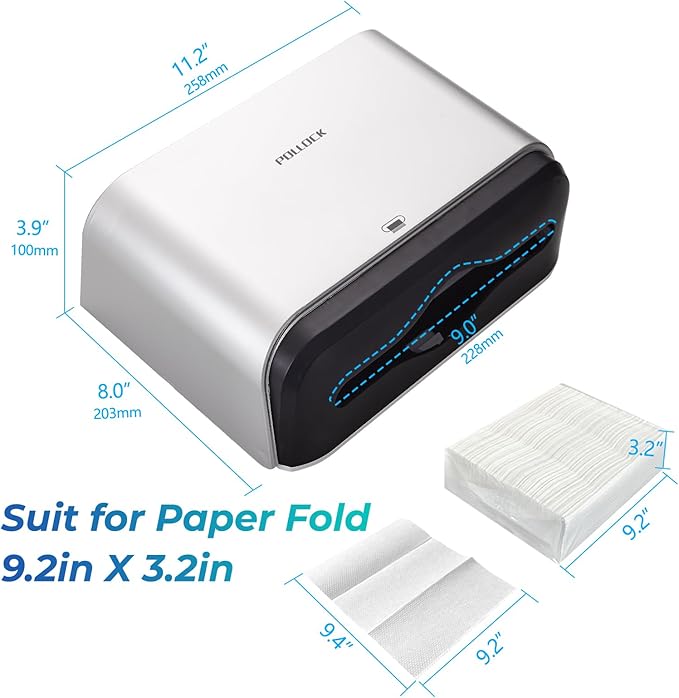 Commercial Paper Towel Dispenser Holder Wall Mount, Multi-fold Trifold C Fold Hand Towel Dispenser, Bathroom Paper Towel Dispenser, Toilet Paper Napkin Holder