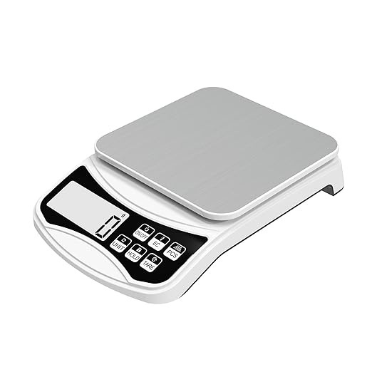 Core Innovations Digital Kitchen Food Scale, High Precision Food Weight Scale with Tare Function, LCD Display, Multi-Unit G/oz/lb/ML, Compact Scale for Cooking, Baking, Meal Prep & Portion Control