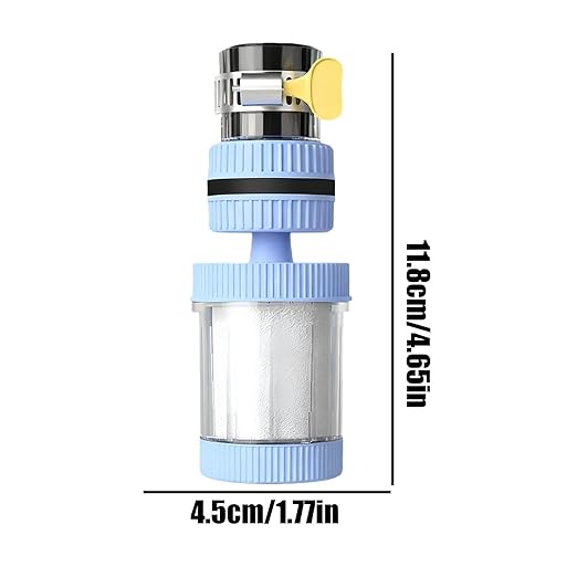 Faucet Filter, Filtration Softener, Bathroom Purifier with Firm Build, Kitchen Fixture with Solid Design, 3.23x1.77x1.77 inches Reliable Gear, Longtail Accessory for Office Sink Shower Home Apartment