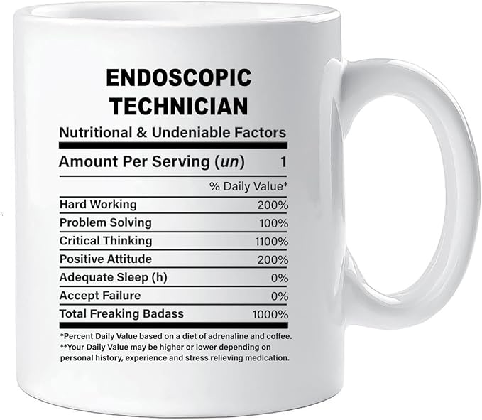 Funny Gift for Endoscopic Technician, Endoscopic Technician Nutrition Mug, Best Endoscopic Technician Gift Ideas, Graduation, Funny Endoscopic Technician Birthday Mug