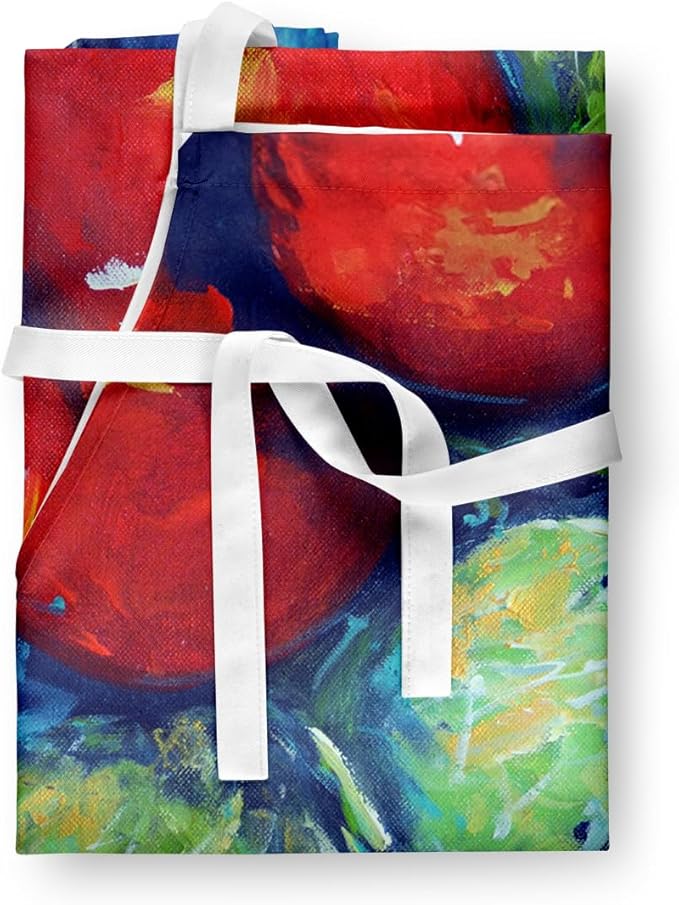 Caroline's Treasures Creole Tomatoes Apron Cooking Kitchen Server Baking Crafts Gardening for Adult Women Men, Unisex, Large, Multicolor