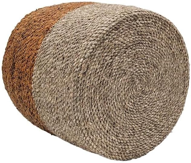 Ashland 12" Terra Cotta Stripes Seagrass Basket, Spring Home Decor