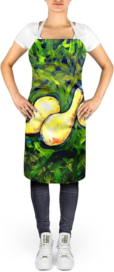 Caroline's Treasures Three Crooks Squash Apron Cooking Kitchen Server Baking Crafts Gardening for Adult Women Men, Unisex, Large, Multicolor