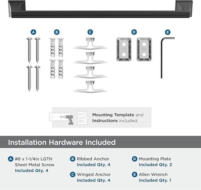 Amerock BH36023MB | Matte Black Towel Bar | 18 in (457 mm) Towel Rack | Mulholland | Bathroom Towel Holder | Bathroom Hardware | Bath Accessories