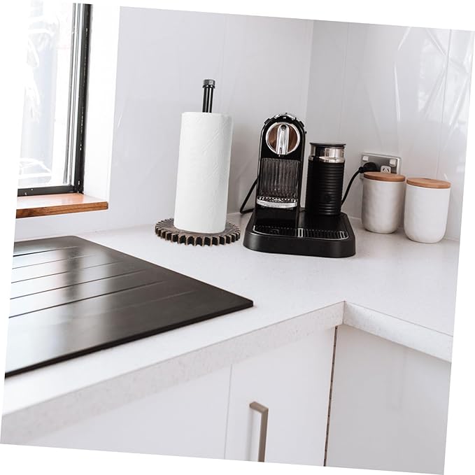 NUOBESTY Rustic Industrial Pipe Paper Towel Holder Vintage Design for Kitchen and Bathroom Heavy Duty Tissue Holder Unique Water Pipe Shape Versatile for Home Use