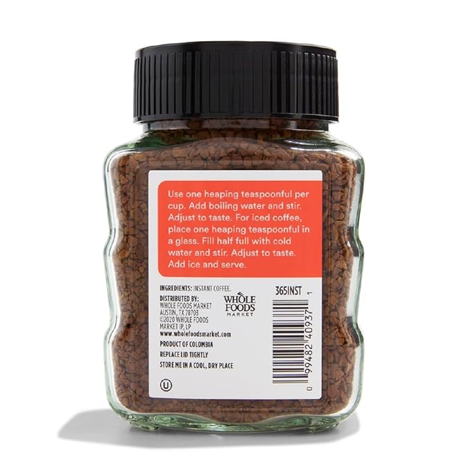 365 by Whole Foods Market, Instant Coffee, Dark Roast, 3.5 Ounce