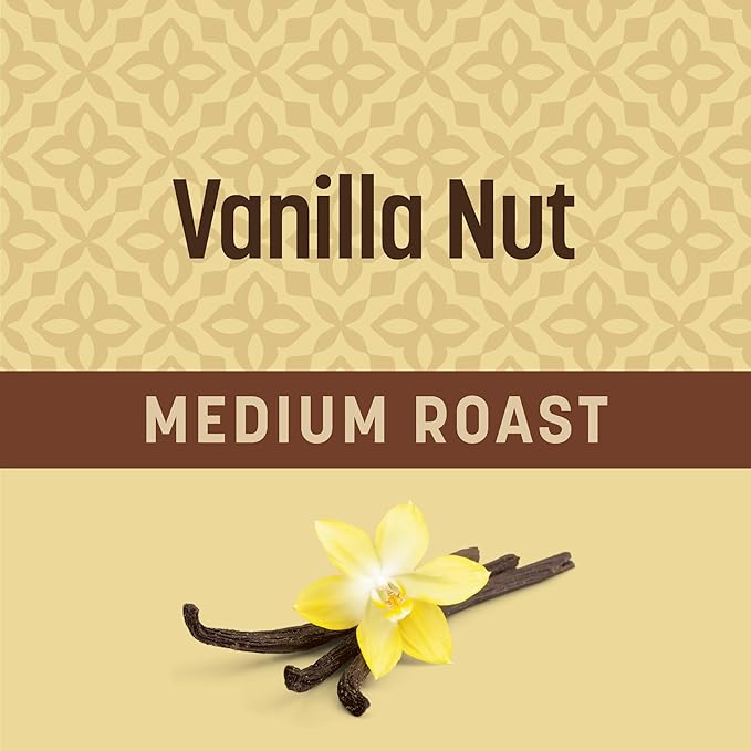 Don Francisco's Vanilla Nut Flavored Coffee Pods, 55 Count, Medium Roast, Compatible with Keurig Brewers