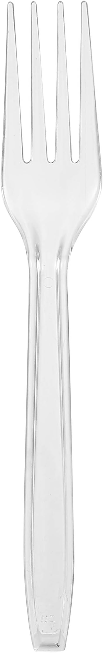 Glad Clear Disposable Cutlery Set with Heavy Duty Plastic Forks, Knives, and Spoons, Reusable Dishwasher Safe Plastic Utensils for Parties and Everyday Use, 24 Count (Pack of 3)