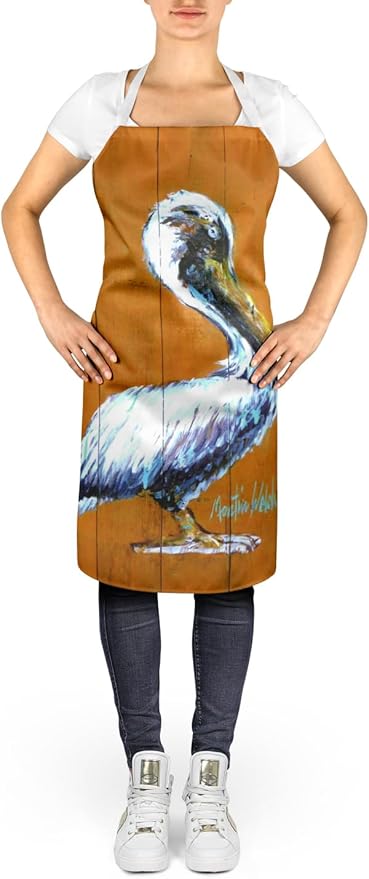 Caroline's Treasures Hangin In Pelican Apron Cooking Kitchen Server Baking Crafts Gardening for Adult Women Men, Unisex, Large, Multicolor