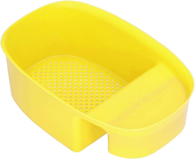 aqxreight Sink Drain Basket Household Saddle Shaped Mesh Strainer Kitchen Waste Vegetable Fruits (Yellow)