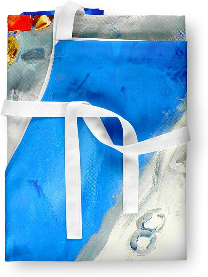 Caroline's Treasures Twos Company Sailboat Apron Cooking Kitchen Server Baking Crafts Gardening for Adult Women Men, Unisex, Large, Multicolor