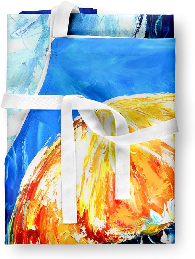 Caroline's Treasures Fanta Sea Jellyfish Apron Cooking Kitchen Server Baking Crafts Gardening for Adult Women Men, Unisex, Large, Multicolor