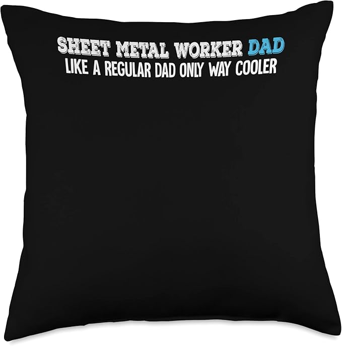 Sheet Metal Worker Dad Throw Pillow, 18x18, Multicolor