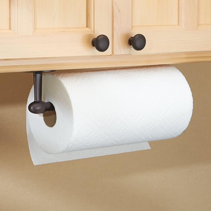 iDesign Steel Wall Mount Paper Towel Holder, The Orbinni Collection – 3.30" x 13.15" x 2.50", Bronze