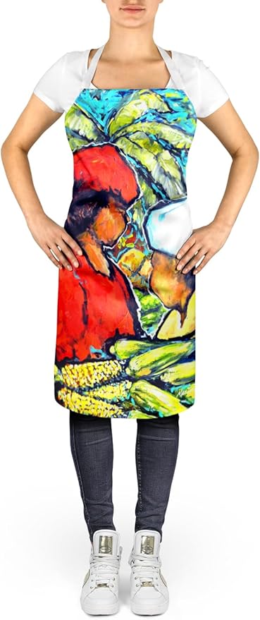 Caroline's Treasures Market Day Apron Cooking Kitchen Server Baking Crafts Gardening for Adult Women Men, Unisex, Large, Multicolor