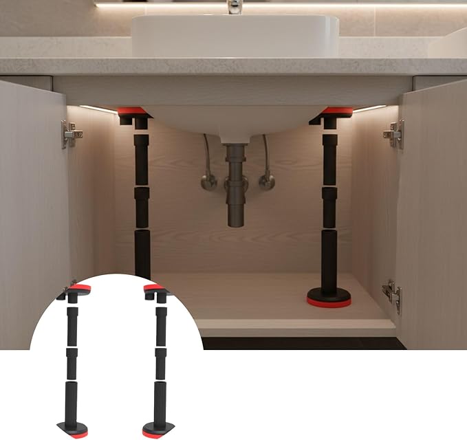 Adjustable Cabinet Support Bracket for Kitchen Sink and Bathroom Sink Installation with Heavy Duty Load Capacity