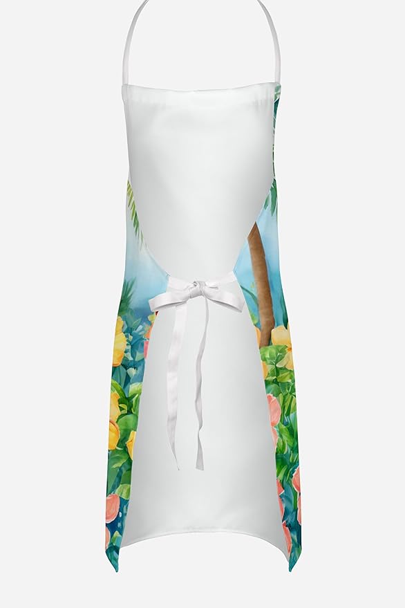 Caroline's Treasures Labradoodle Luau Apron Cooking Kitchen Server Baking Crafts Gardening for Adult Women Men, Unisex, Large, Multicolor