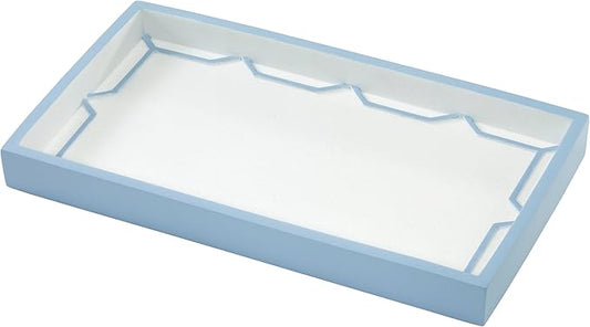 Izod – Vanity Tray, Hand-Painted Sand Resin with Trellis Design, Geometric Home Decor – Perfect for Organizing Toiletries, Cosmetics and Bathroom Essentials (Trellis)