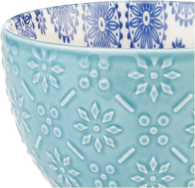 Signature Housewares Pad Print PP11 Assorted Footed Mugs (Set of 4), Multicolor,20 fl oz