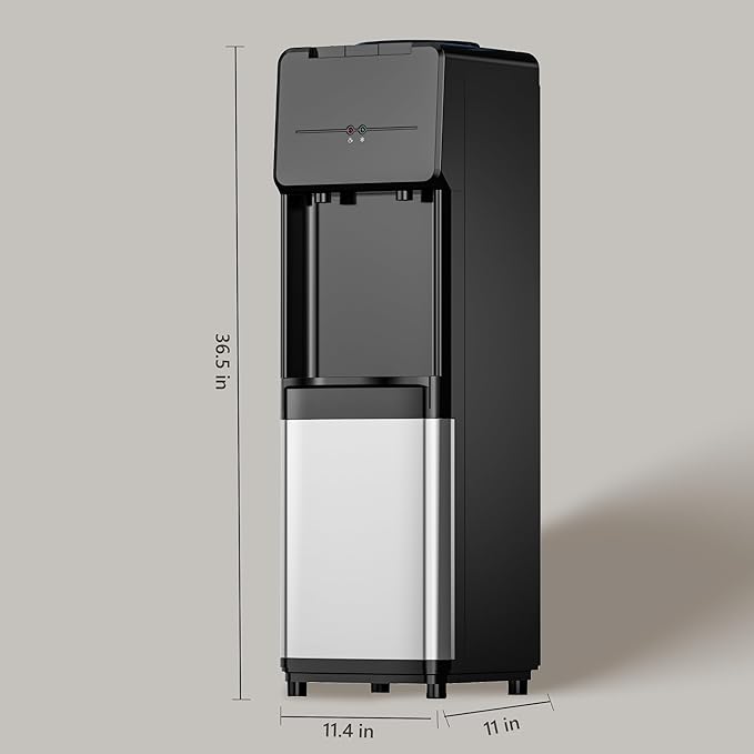Euhomy Hot & Cold Water Dispenser, Top Loading Water Dispenser for 3 or 5 Gallon Bottles, Top Loading Hot & Cold Water Dispensor with Child Safety Lock, for Office, Home