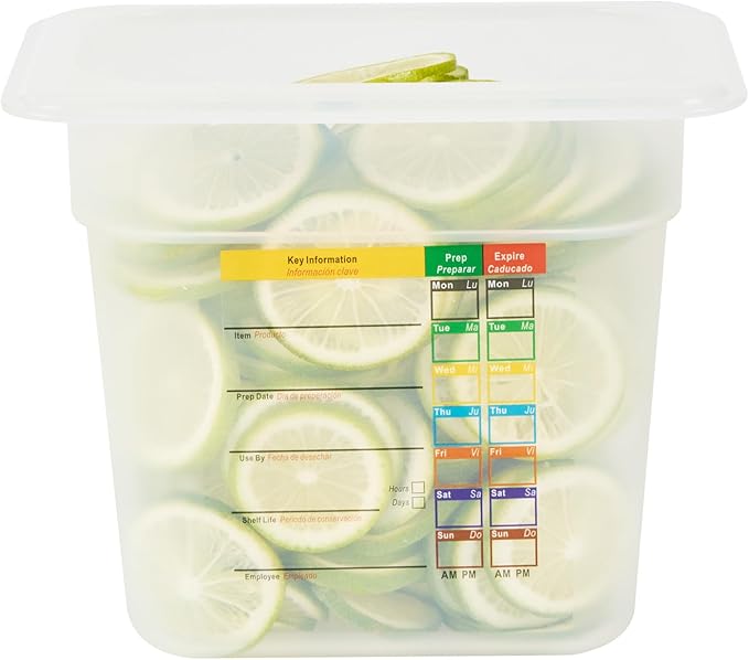 Restaurantware Food Storage Container 10 Pack of 6.8 x 4.2 x 5.9 Inches Plastic Stackable Storage Box White Reusable Label Container Dishwasher Safe For Restaurants And Kitchens
