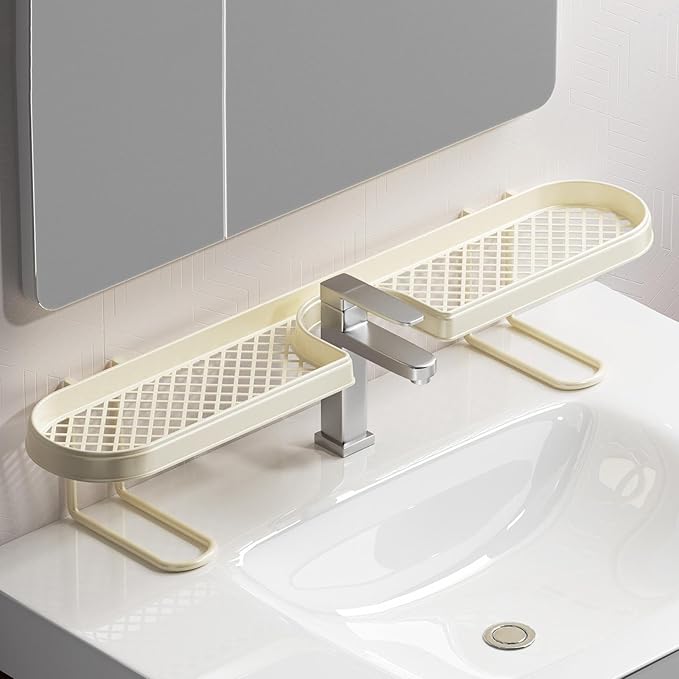 U Shape Faucet Storage Rack, Enhanced Usability Convenience, 11.5x12.8x59cm, Kitchen Sink Organizer, Sink Storage Rack, Space-Saving Design, For Kitchen Countertop Bathroom Dorm