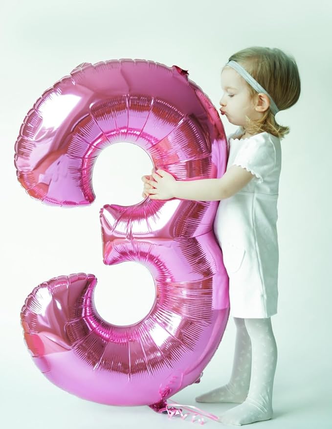 40 Inch Number 8 Balloon, Pink 8 18 28 80 Birthday Balloons for Men Boys, 8th Birthday Decorations Party Supplies, Wedding, Graduations