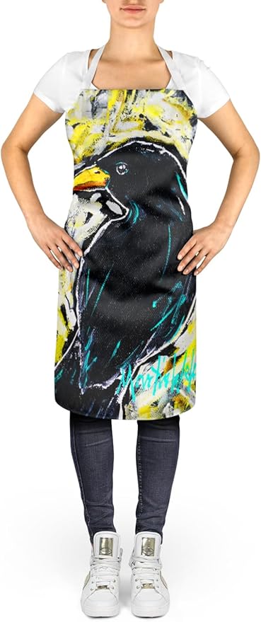 Caroline's Treasures Crow Adam Apron Cooking Kitchen Server Baking Crafts Gardening for Adult Women Men, Unisex, Large, Multicolor