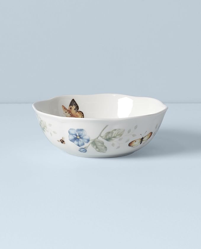Lenox 806735 Butterfly Meadow All-Purpose Bowl, 1-Piece, 6.25' L x 6.25' W x 2.3' H, 20-Fl oz, Service For 1