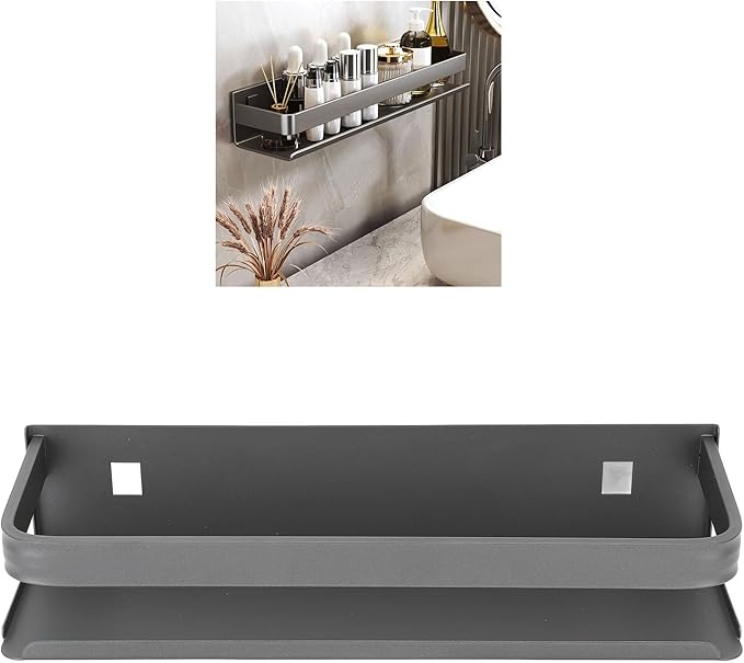 Tyenaza Bathroom Rack, Muti Purpose Floating Shelves Wall Mounted Wall Storage Shelves for Bedroom Living Room Bathroom Kitchen (30cm)