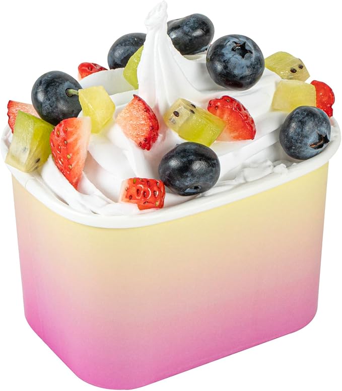 Coppetta 12 Ounce Dessert Cups, 50 Greaseproof Ice Cream Cups - Lids Sold Separately, For Hot And Cold Foods, Orange And Blue Ombre Paper Yogurt Bowls, Disposable, Sturdy - Restaurantware