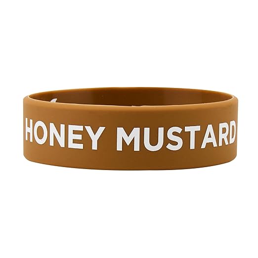 Restaurantware Silicone Squeeze Bottle Band 10 Count 2.75 Inch Dishwasher Safe Condiment Identification Band, Honey Mustard Brown Non-Slip Label Band for Condiment Labeling at Restaurants, Food Trucks
