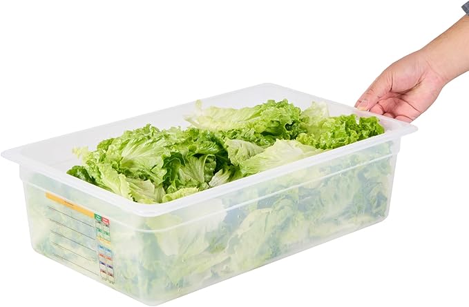 Restaurantware Food Storage Container 10 Pack of 20.7 x 12.6 x 5.9 Inches Plastic Stackable Storage Box White Reusable Label Container Dishwasher Safe For Restaurants And Kitchens