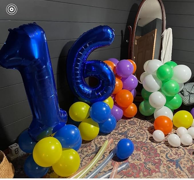 Numbers 26 Balloons, 26 Balloons, 26th Dark Blue Party Decorations 40 In Big 26th for Girl Boys Engagement, Wedding, Celebration Party, Graduations, Photo Shoot
