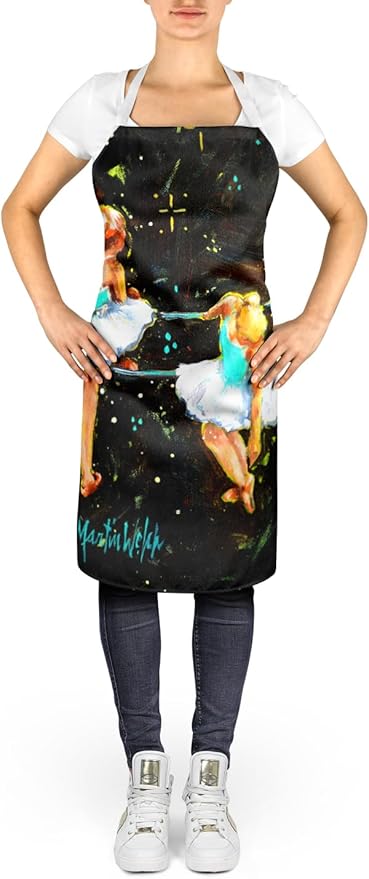Caroline's Treasures At Practice Ballet Apron Cooking Kitchen Server Baking Crafts Gardening for Adult Women Men, Unisex, Large, Multicolor