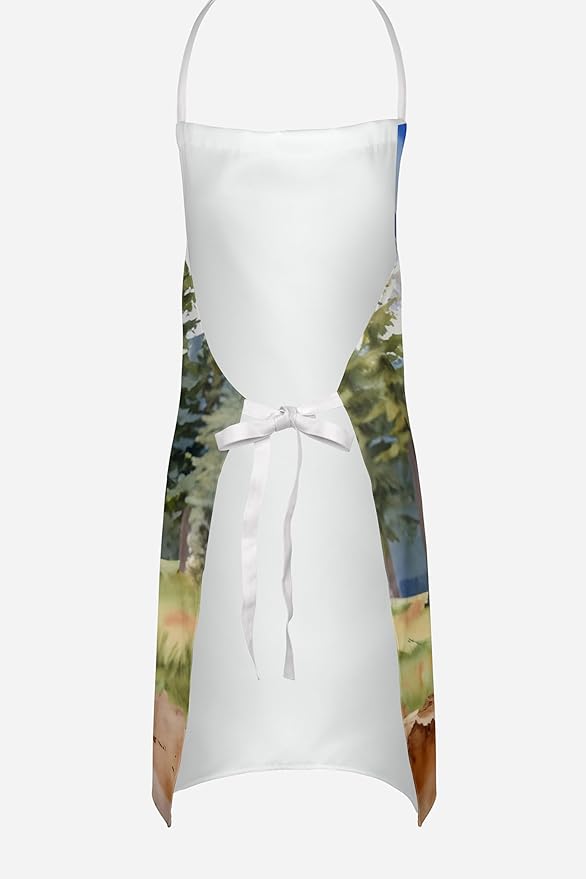 Caroline's Treasures Greater Swiss Mountain Dog Cowboy Welcome Apron Cooking Kitchen Server Baking Crafts Gardening for Adult Women Men, Unisex, Large, Multicolor