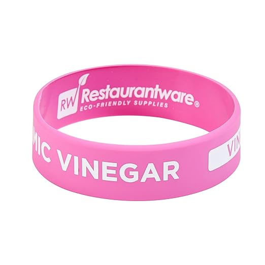 Restaurantware Silicone Squeeze Bottle Band 10 Count 2.75 Inch Dishwasher Safe Condiment Identification Band, Balsamic Vinegar Purple Non-Slip Band for Condiment Labeling at Restaurants, Food Trucks