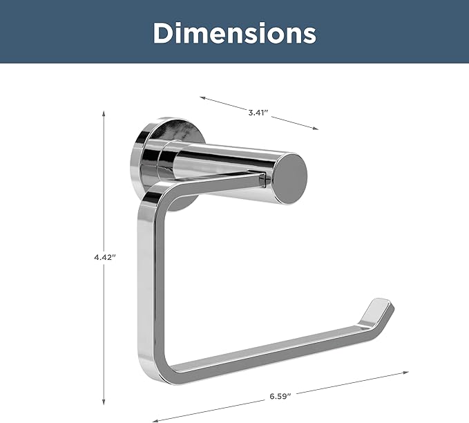 Franklin Brass Kildare (1-Pack) Toilet Paper Holder/Hand Towel Holder Polished Chrome Multi-Purpose Bathroom Accessory Wall Mount Euro Tissue Roll Holder/Kitchen Towel Rack Accessories KLD50-PC