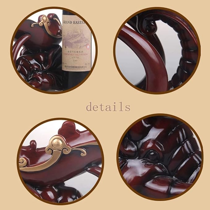 Wine Holder Red Elephant Styling Resin Wine Rack Personality Home Kitchen Restaurant Wine Cooler Countertop Cabinet Cellar Narrow