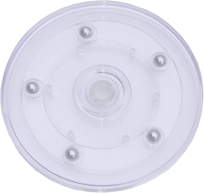 FixtureDisplays® 4" Clear Plastic Spinner Lazy Susan Turntable Organizer for Spice Rack Table Cake Kitchen Pantry Decorating 16971-NPF