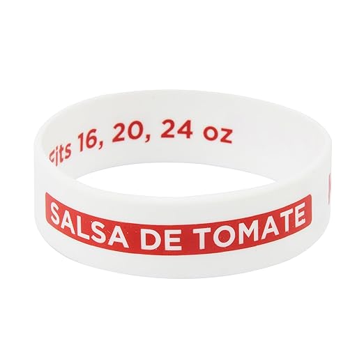 Restaurantware Silicone Squeeze Bottle Band 10 Count 2.75 Inch Dishwasher Safe Condiment Identification Band, Ketchup White Non-Slip Label Band for Condiment Labeling at Restaurants, Food Trucks
