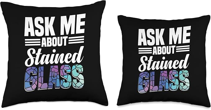 Stained Glass Foiler Glass Sheets Stained Glass Artist Throw Pillow