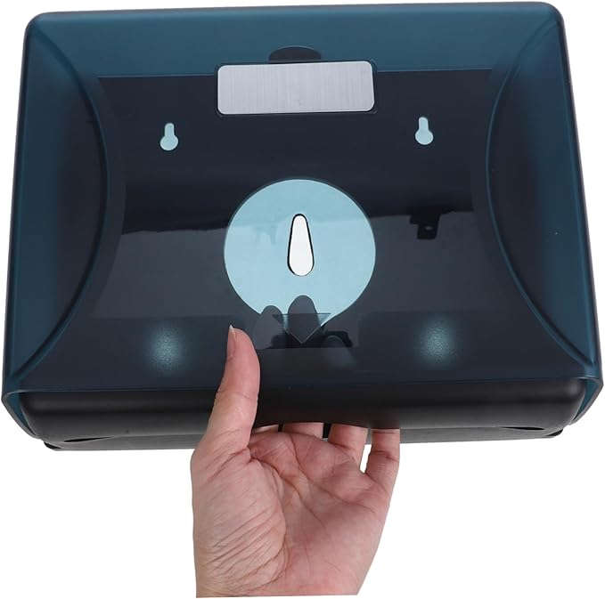 Wall Mounted Paper Towel Dispenser Space Saving Design for Home Office and Commercial Use Generous Capacity Dark Blue Versatile Color Options Interior