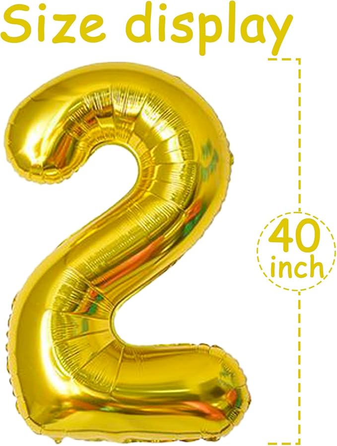 Huge Gold 2026 New Year Balloons 40 Inch 2026 Gold Mylar Foil Helium Number Balloons Christmas New Year Eve Graduation Party Decorations Supplies