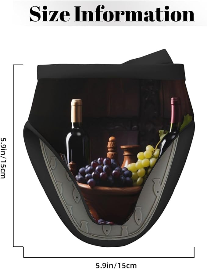 2 Pcs Mini Silicone Oven Mitts Glasses Wine Grapes Heat Resistant Grill Gloves with Hanging Loop, Fresh Fruit Leaf Little Kitchen Mittens for Cooking Baking BBQ
